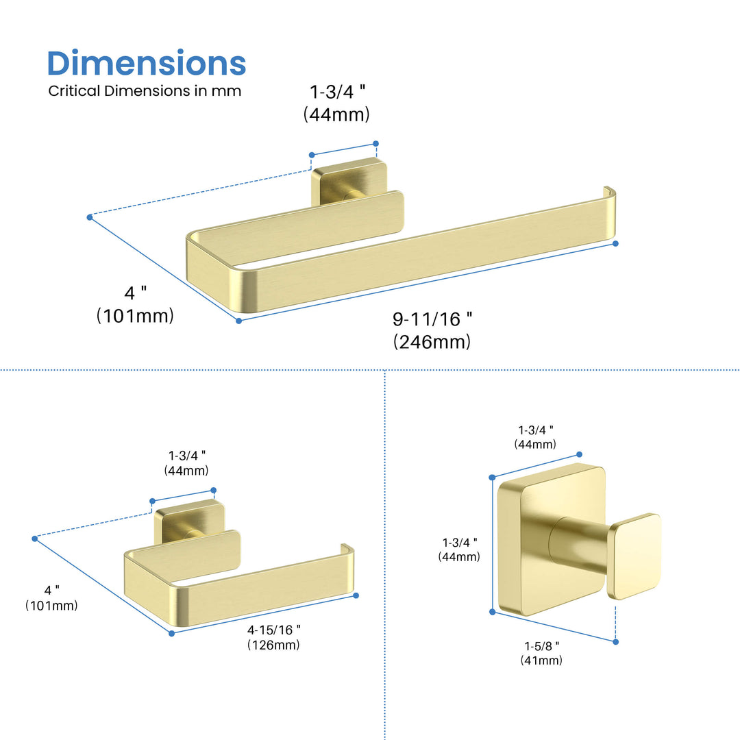 Fusion 4-Piece Bathroom Hardware Set in 2