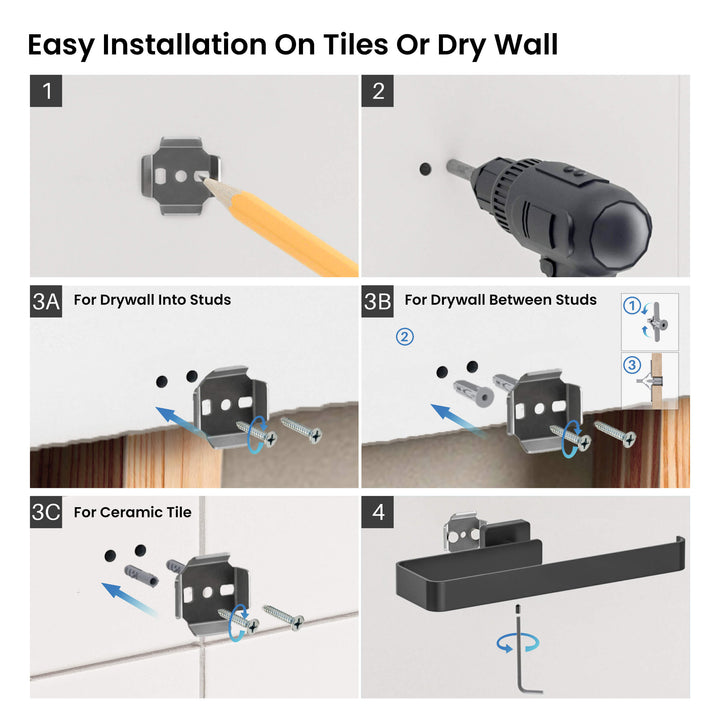 Fusion 4-Piece Bathroom Hardware Set in 1