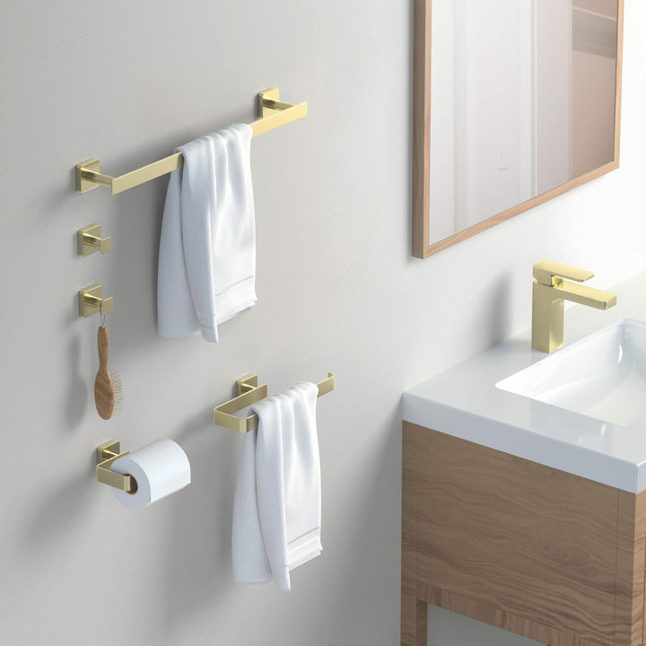 Fusion 5-Piece Bathroom Hardware Set in 1