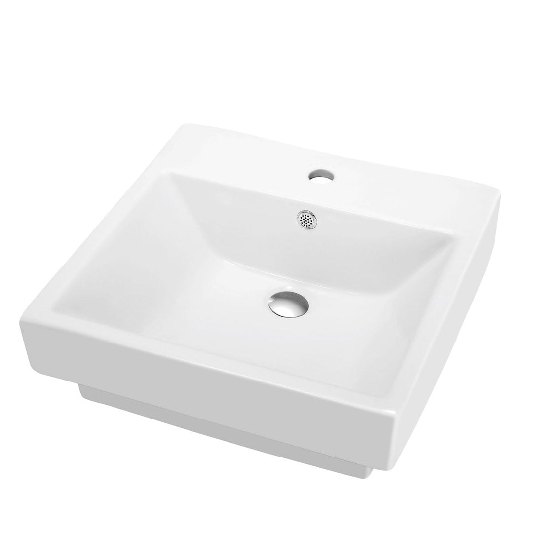 20" x 20" Square Top-Mount Ceramic Basin | ANVE Kitchen & Bath
