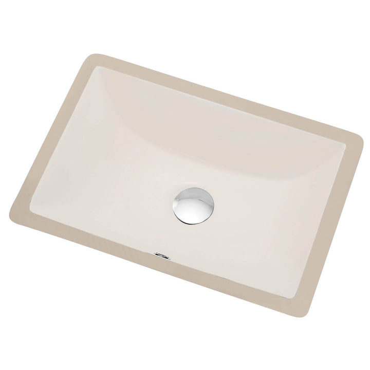 18" x 13" Rectangular Undermount Ceramic Basin in White