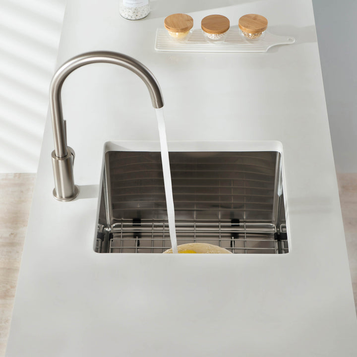 16" Undermount Single Bowl 16-Gauge Stainless Steel Kitchen Sink