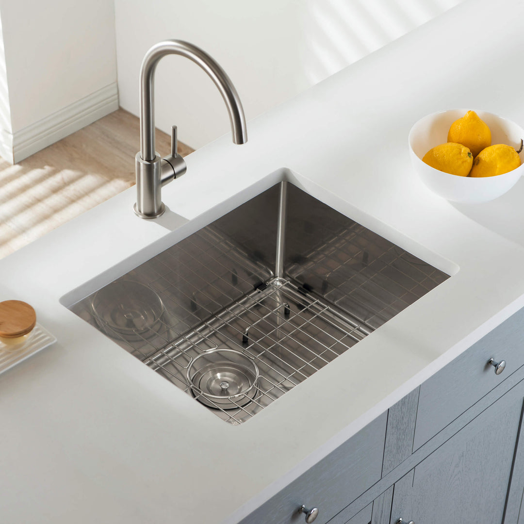 21" Undermount Single Bowl 16-Gauge Stainless Steel Kitchen Sink