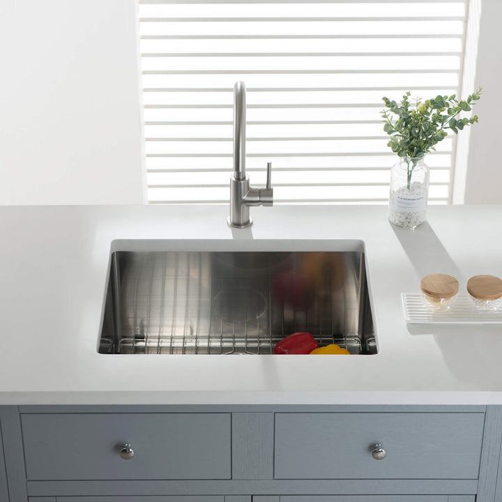 21" Undermount Single Bowl 16-Gauge Stainless Steel Kitchen Sink