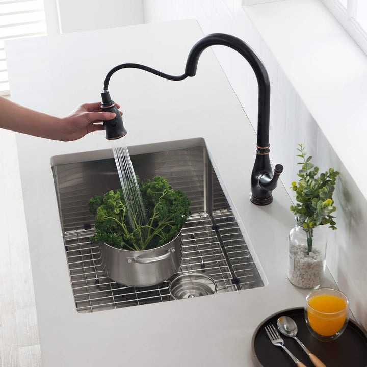 26" Undermount Single Bowl 16-Gauge Stainless Steel Kitchen Sink