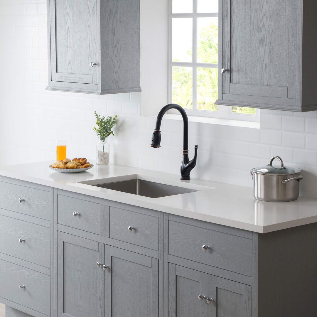 28" Undermount Single Bowl 16-Gauge Stainless Steel Kitchen Sink