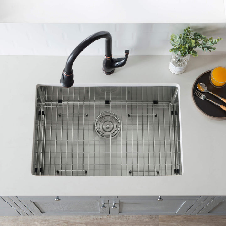 28" Undermount Single Bowl 16-Gauge Stainless Steel Kitchen Sink