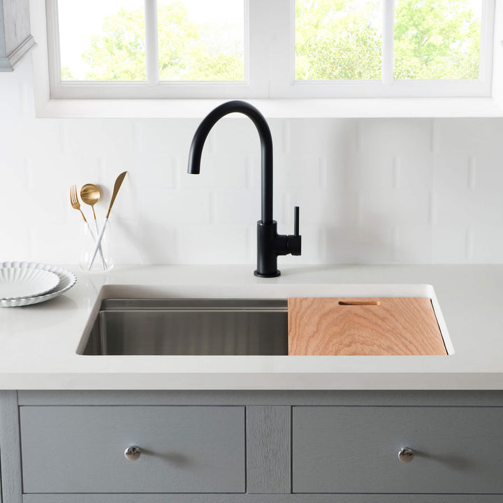 28" Undermount Single Bowl Stainless Steel Workstation Kitchen Sink