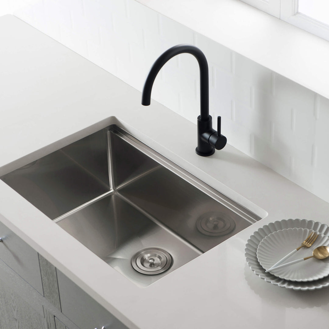28" Undermount Single Bowl Stainless Steel Workstation Kitchen Sink