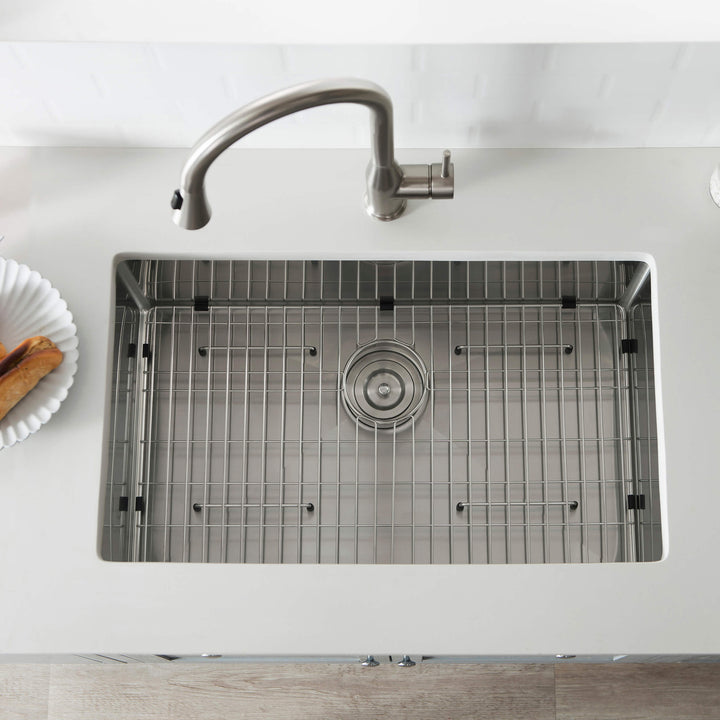 30" Undermount Single Bowl 16-Gauge Stainless Steel Kitchen Sink