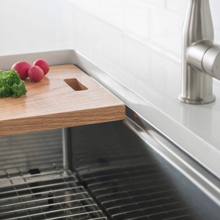 33" Undermount Single Bowl Stainless Steel Workstation Kitchen Sink