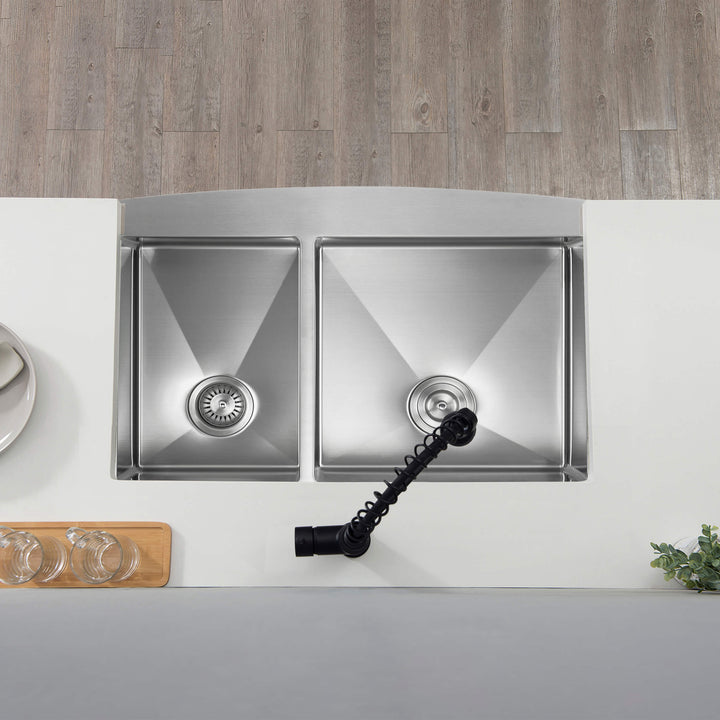 36" Farmhouse Apron Double Bowl Stainless Steel Kitchen Sink