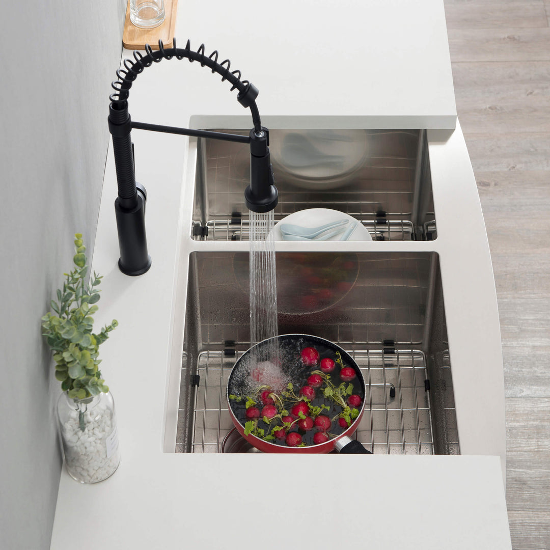 36" Farmhouse Apron Double Bowl Stainless Steel Kitchen Sink