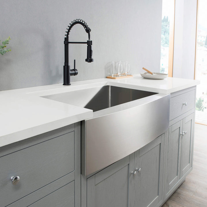 36" Farmhouse Apron Single Bowl Stainless Steel Kitchen Sink