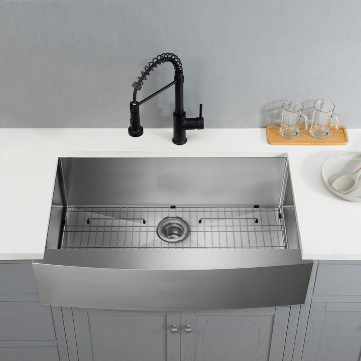 36" Farmhouse Apron Single Bowl Stainless Steel Kitchen Sink