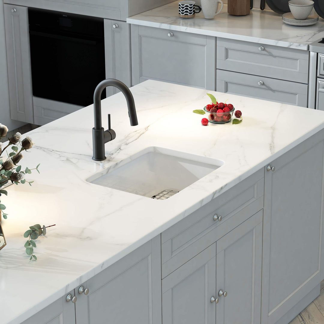 Nova 18" Single Bowl Drop-In/Undermount Fireclay Kitchen Sink