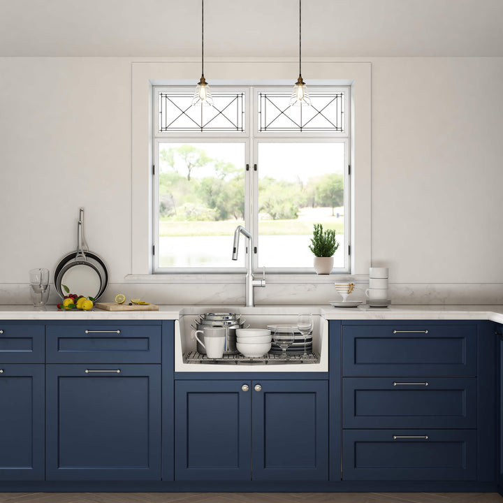 Nova 30" Reversible Single Bowl Fireclay Farmhouse Kitchen Sink