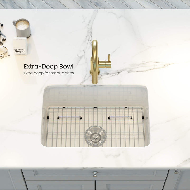 Nova 32" Single Bowl Drop-In/Undermount Fireclay Kitchen Sink