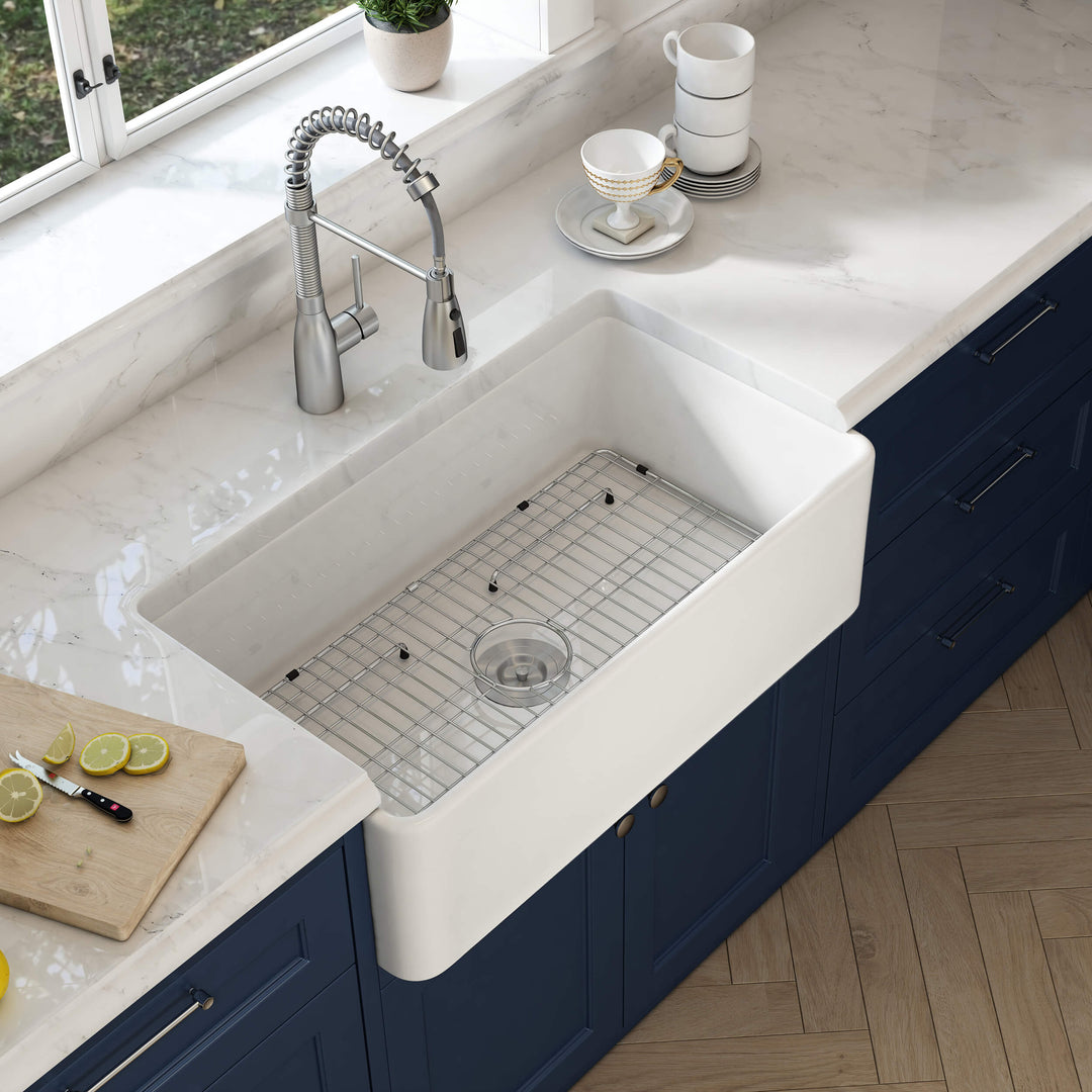 Nova 36" Single Bowl Fireclay Farmhouse Kitchen Sink