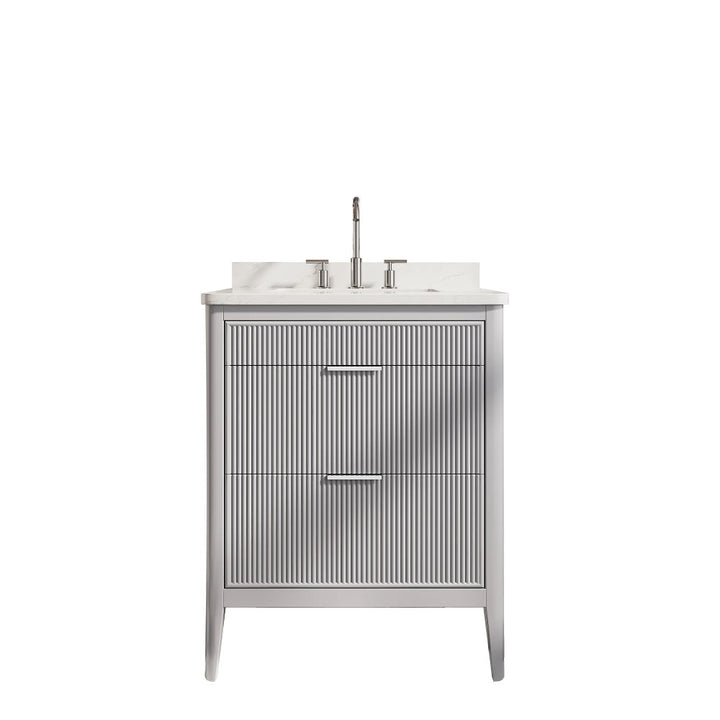 ANVE Aveline 36" Single Sink Freestanding Bathroom Vanity with Engineered Marble Top
