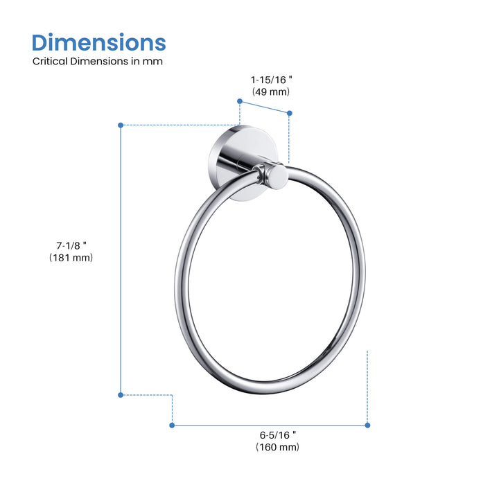 Halo Bathroom Towel Ring