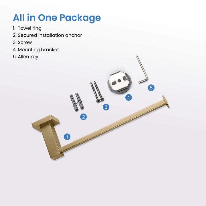 Quadra 10" Bathroom Towel Holder