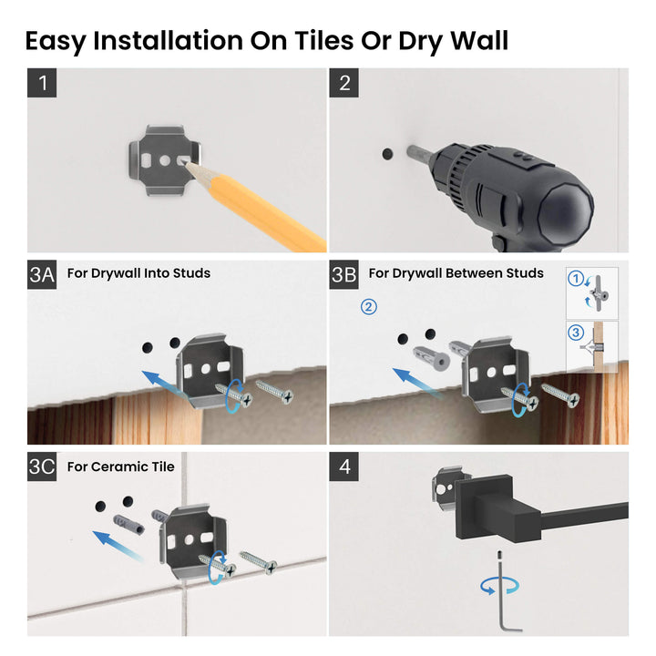 Quadra 10" Bathroom Towel Holder