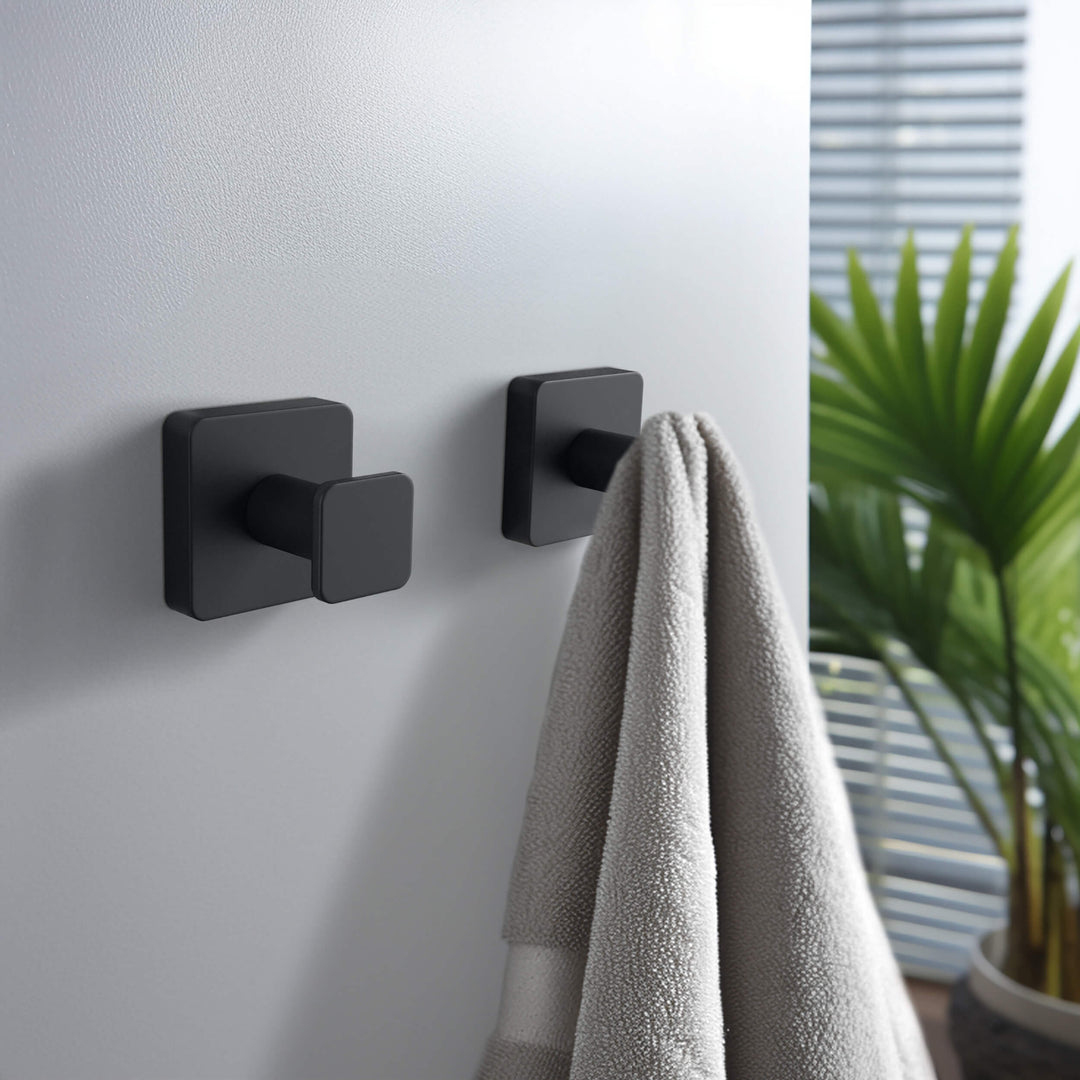 Fusion Bathroom Towel &amp; Robe Hook, 2-Pack