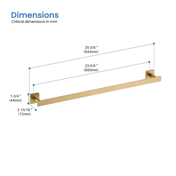 Fusion 24" Bathroom Towel Bar