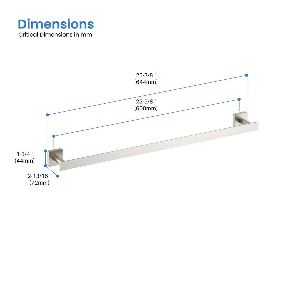 Fusion 24" Bathroom Towel Bar