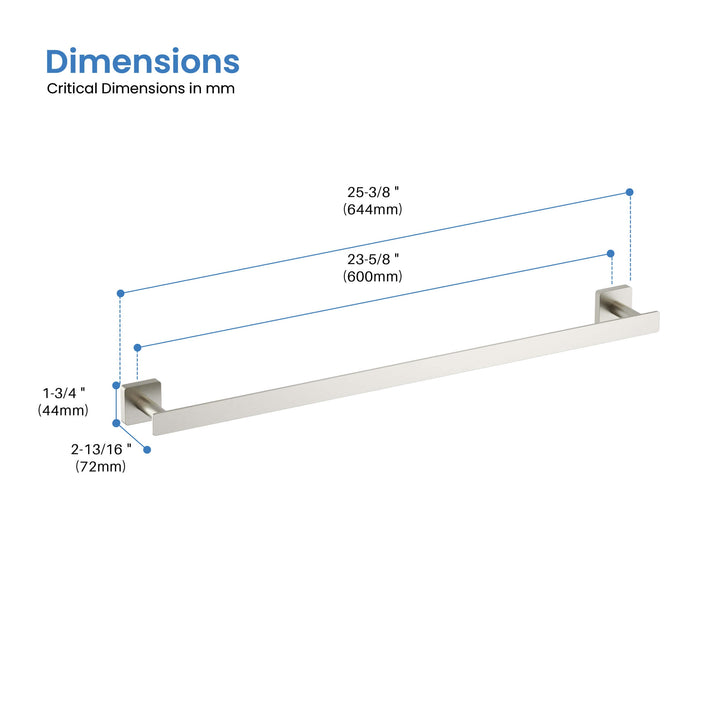 Fusion 24" Bathroom Towel Bar