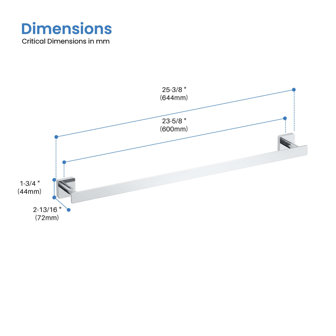 Fusion 24" Bathroom Towel Bar