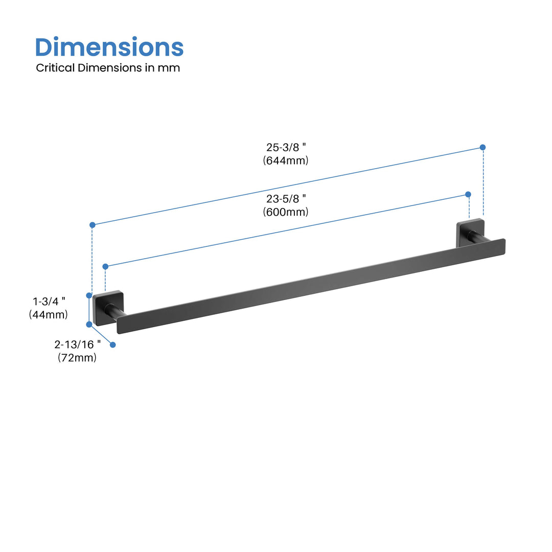 Fusion 24" Bathroom Towel Bar