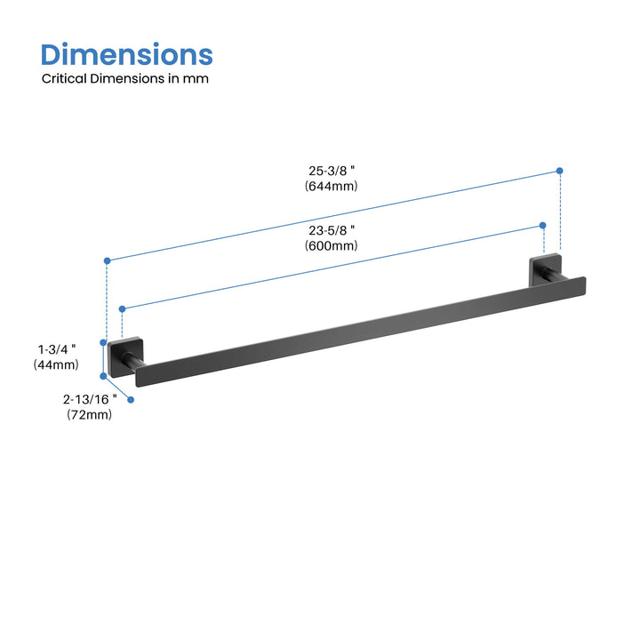 Fusion 24" Bathroom Towel Bar