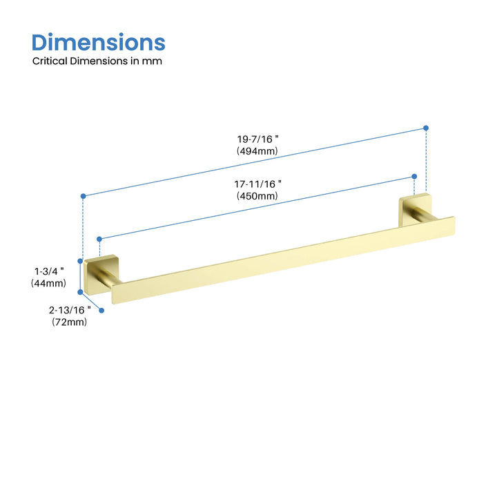 Fusion 18" Bathroom Towel Bar
