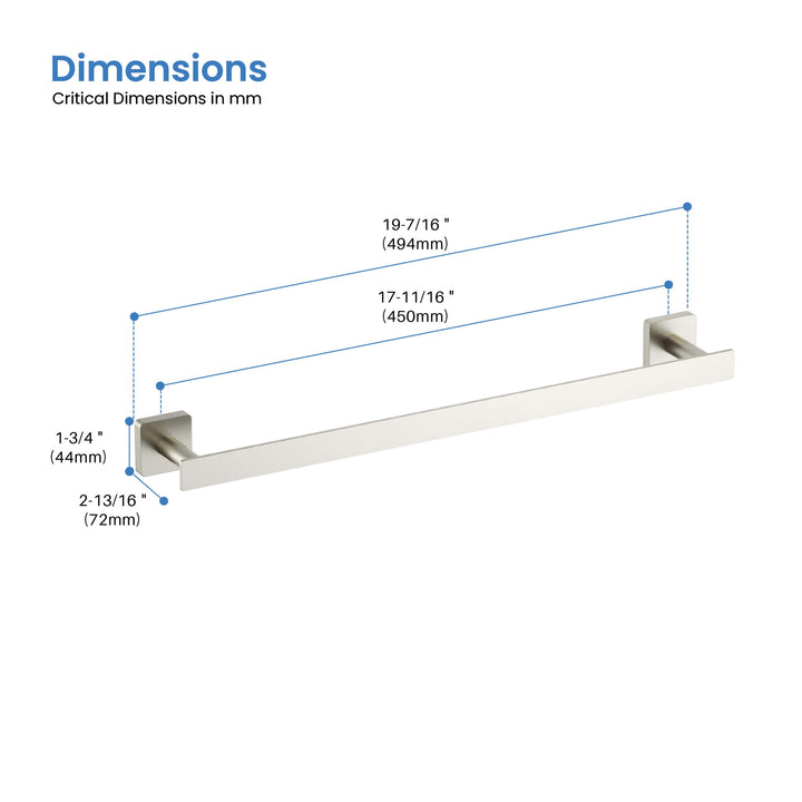 Fusion 18" Bathroom Towel Bar