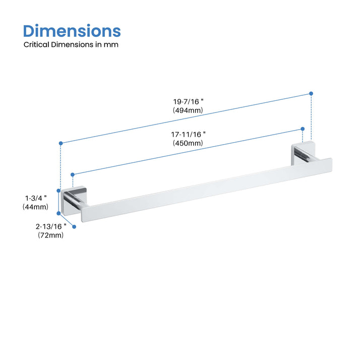 Fusion 18" Bathroom Towel Bar