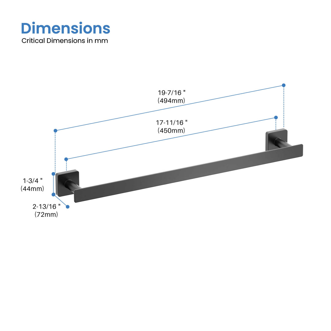 Fusion 18" Bathroom Towel Bar