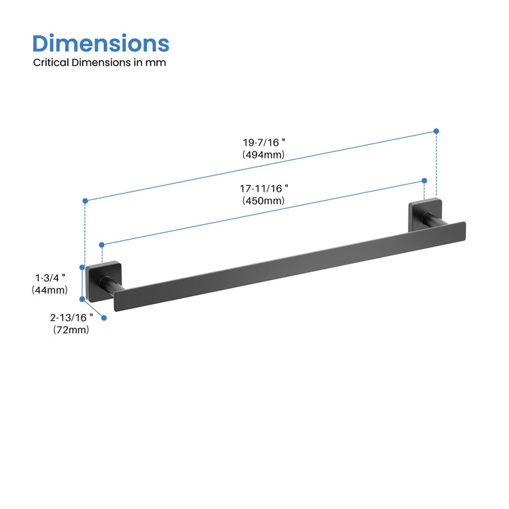 Fusion 18" Bathroom Towel Bar