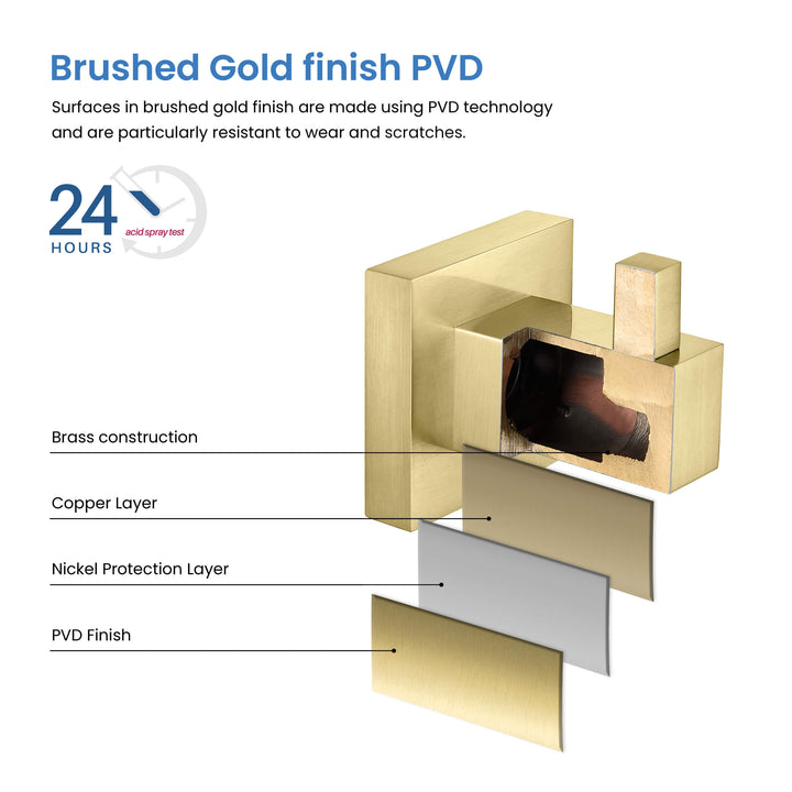 Quadra Towel &amp; Robe Hook, 2-Pack