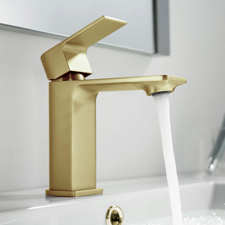 Aurora Single-Handle Single-Hole Bathroom Faucet with Pop-Up Drain