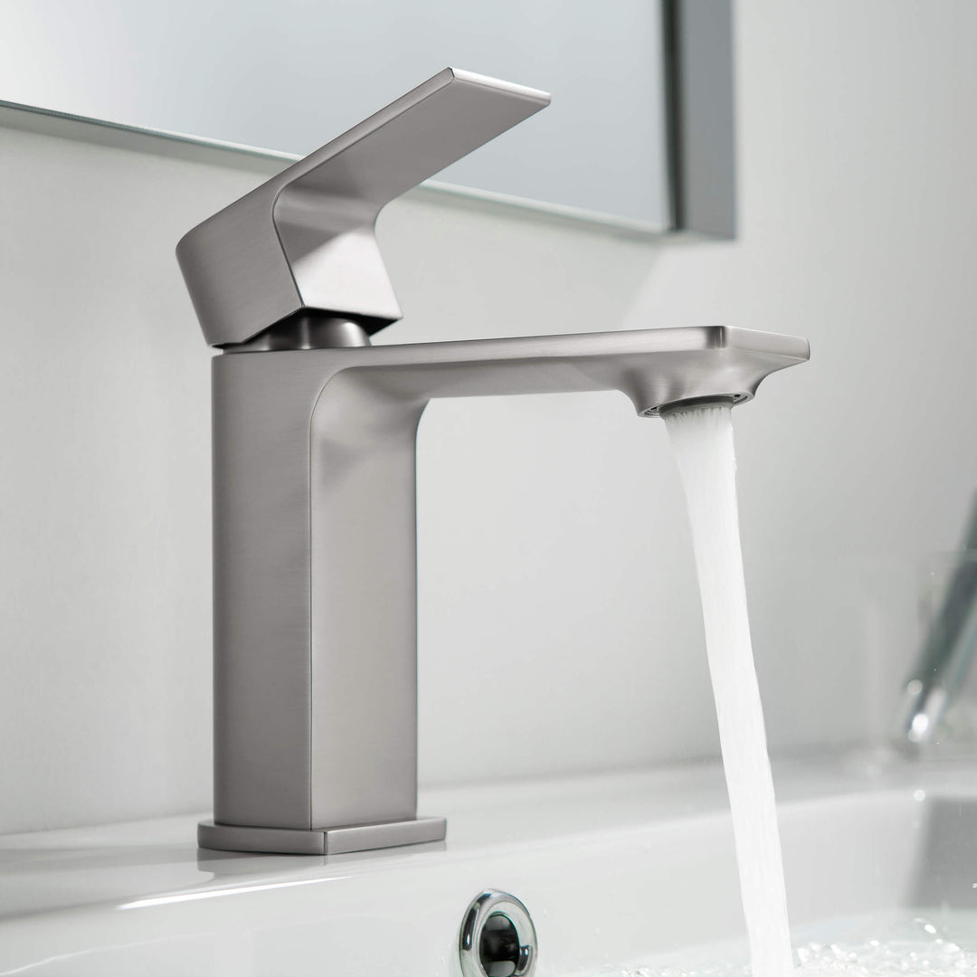 Aurora Single-Handle Single-Hole Bathroom Faucet with Pop-Up Drain