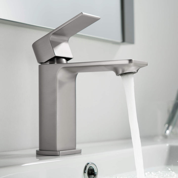 Aurora Single-Handle Single-Hole Bathroom Faucet with Pop-Up Drain