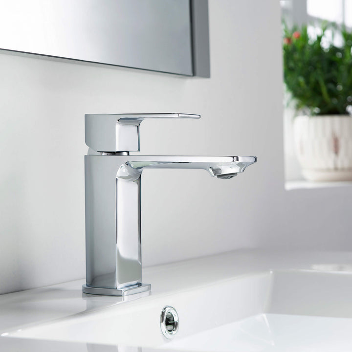 Aurora Single-Handle Single-Hole Bathroom Faucet with Pop-Up Drain