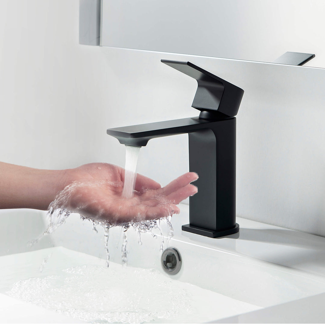Aurora Single-Handle Single-Hole Bathroom Faucet with Pop-Up Drain