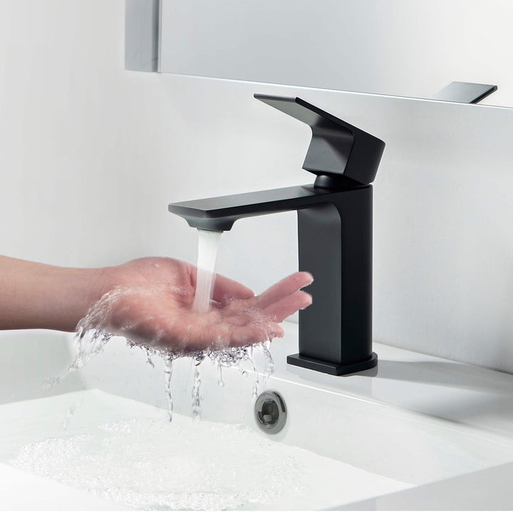 Aurora Single-Handle Single-Hole Bathroom Faucet with Pop-Up Drain