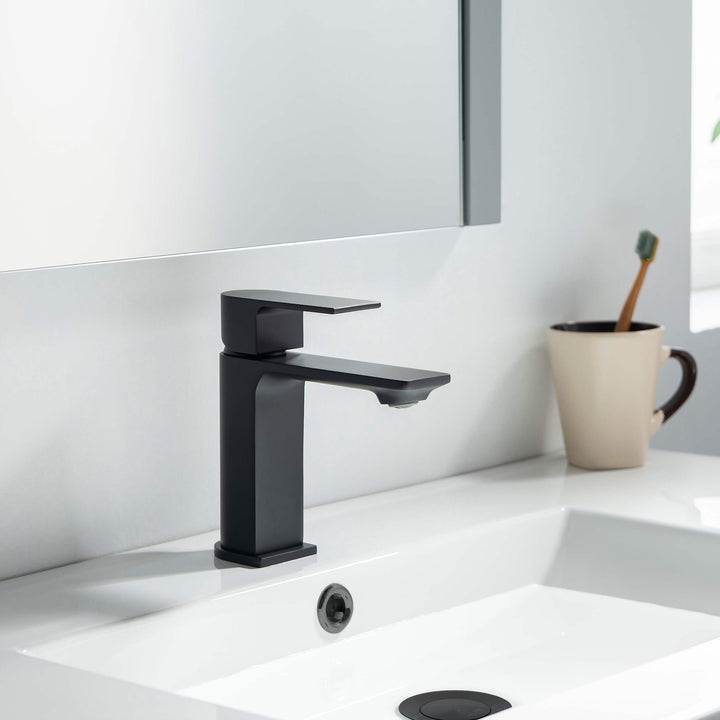 Aurora Single-Handle Single-Hole Bathroom Faucet with Pop-Up Drain