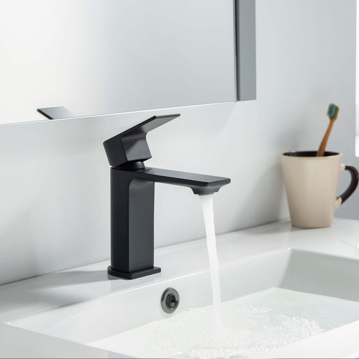 Aurora Single-Handle Single-Hole Bathroom Faucet with Pop-Up Drain