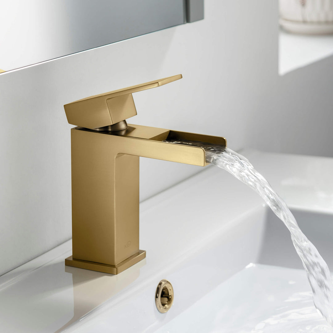 Quadra Single-Handle Waterfall Bathroom Faucet