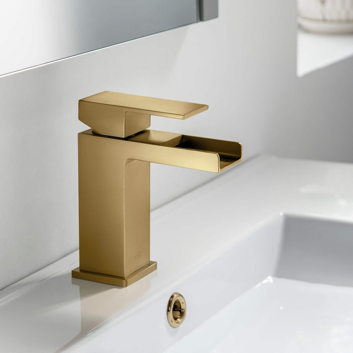 Quadra Single-Handle Waterfall Bathroom Faucet